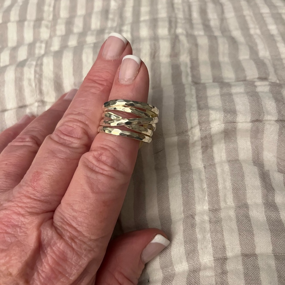 Silpada sterling silver wide wrapped up  ring